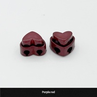Boucles de fermeture élastiques colorées en plastique pour cordons, avec verrous de réglage, en forme de cœur de pêche et de nez de cochon, écologiques