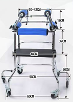 Déambulateur réglable en hauteur HEDY CR03 pour enfants atteints de paralysie cérébrale (PC) avec des besoins spéciaux, pour une taille de 1,1 à 1,45 m