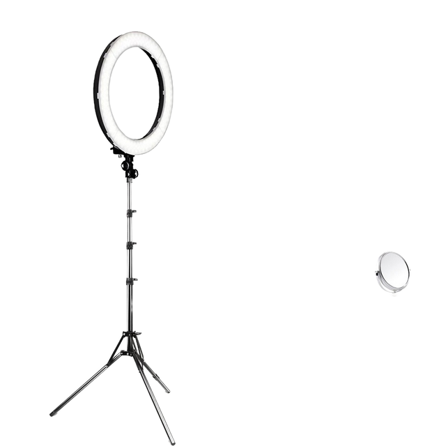 Photographic Lighting 55W 18 Inch Plastic Ring Light Tripod Dimmable Vlogging Kit TikTok LED Floor Lamp Eyelash Extensions