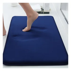 Super Soft Absorbent Dust-free Foam Bathroom Mats Non Slip Bath Rug Runner for Shower Tub Floors