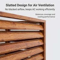 Cache-climatiseur en aluminium de haute qualité avec motif grain de bois, protection de la vie privée, pour usage extérieur