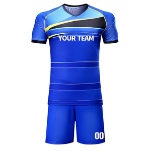 Uniforme de Fútbol Unisex al por Mayor, Diseño Personalizado, Poliéster Transpirable de Alta Calidad, Sublimación, Logotipo Personalizado, OEM, ODM - Product Image 2