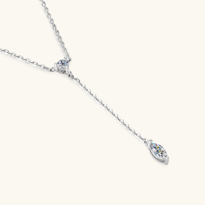 Offres Spéciales : Colliers Lariat en Y Élégants et Tendance en Argent 925 avec Marquise 3x6mm et Moissanite 3mm Grade VVS1 ID - Product Image 1