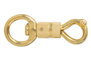 Mousqueton anti-panique robuste en laiton, type vis de verrouillage, pour corde de trelage de <span class=keywords><strong>cheval</strong></span> - Product Image 2