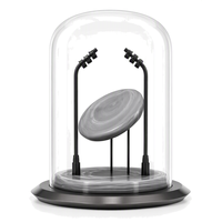 Vitrine à cloche en verre GZowin, autoportante, avec cadre en aluminium, éclairage LED, écologique, personnalisable, pour magasin de détail et boutique