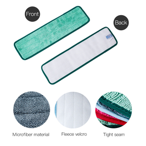 Vadrouille humide commerciale personnalisée en microfibre <span class=keywords><strong>Velcro</strong></span> torsadée tête de vadrouille en microfibre lavable et réutilisable vadrouille de nettoyage de sol plat - Product Image 2
