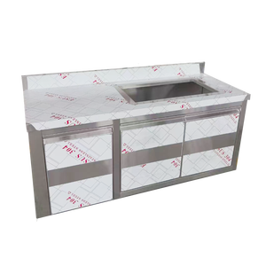 Évier de cuisine en acier inoxydable à cuve unique VCT VCT avec armoire pour utilisation en restauration - Product Image 1