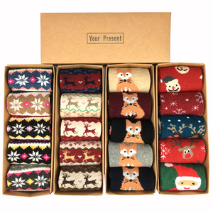 Chaussettes <span class=keywords><strong>de</strong></span> Noël pour femmes, antibactériennes, chaudes, respirantes, fantaisie, nouvelle collection automne-hiver, coffret cadeau, vacances, colorées - Product Image 5