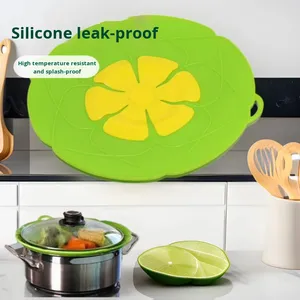 Couvercle de cuisine anti-éclaboussures et anti-débordement en silicone, résistant aux hautes températures, en forme de fleur, 26 cm - Product Image 1
