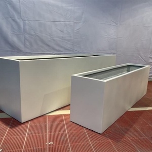 Macetas Grandes de Fibra de Vidrio de Nuevo Diseño, Forma Rectangular, para Jardín de Flores, para Uso en Interiores y Exteriores, para Viveros - Product Image 2