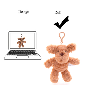 Tùy chỉnh dễ thương <span class=keywords><strong>Panda</strong></span> sang trọng Mặt dây chuyền Keychain phim hoạt hình động vật phụ kiện đồ chơi - Product Image 4