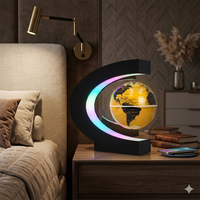 Globo Terráqueo Magnético de Levitación de Plástico de Primera Calidad, con Rotación de 360 Grados, Estándar ISO, Juguete Educativo Escolar