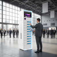 Armoire de charge sécurisée pour tablettes et ordinateurs portables de luxe 2026 BEE Pro 10 baies avec écran 21,5 pouces pour stades sportifs et centres de conférence