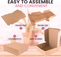 Boîte de macaron en carton kraft compostable Emballage de gâteau UV Aimant en relief pour produits de boulangerie Donut Cupcake Stockage de pain