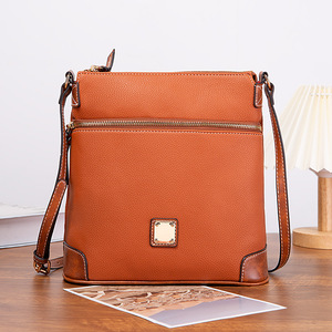 Nouveaux sacs à bandoulière vintage pour femmes, sacs à bandoulière en cuir grainé litchi avec poche zippée - Product Image 6