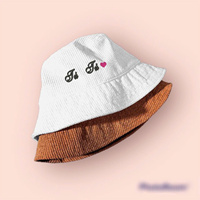 Sombreros de Pescador de Lona 100% Algodón, Reversibles, de Color Puro, Personalizables al por Mayor, con Bordado 3D, Protección Solar, Unisex, Casuales para Exteriores