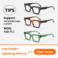 Lunettes de haute qualité pour hommes et femmes, tendance classique, unisexes, en acétate, montures épaisses personnalisées, lunettes optiques