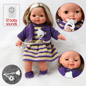 Búp Bê Bebe Reborn Mô Phỏng 40.5Cm, Quần Áo Thời Trang Tóc Dài 16 Inch, Đồ Chơi Giáo Dục Âm Thanh Cho Trẻ Sơ Sinh Bằng Silicon Mềm Cho Bé Gái