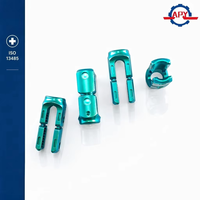 Connecteur de fixation de tige spinale OEM suisse usiné CNC en Ti-6Al-4V 17-4PH, anodisé, de qualité médicale, personnalisé, conforme ISO 13485