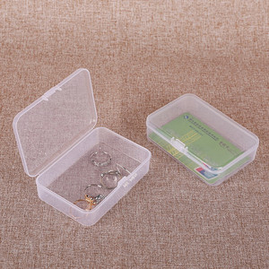 Transparent <b>Plastic</b> Jewelry Box With Lid Rectangle 9.5x6.5x2.5cm For <b>Storage</b> And Packaging - Product Image 2
