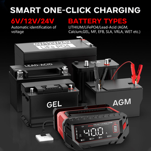 <span class=keywords><strong>Chargeur</strong></span> de batterie HTRC P40 haute puissance 480W 40A 12V-24V DC/AC pour voiture, moto, LiFePO4, AGM, plomb-acide, avec port QC4.0 et matériau ignifuge <span class=keywords><strong>PC</strong></span> - Product Image 4