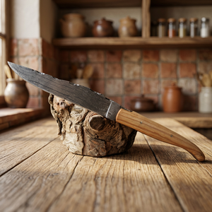 Couteau à légumes Laguiole en acier Damas de haute qualité avec manche en bois de rose - Product Image 3