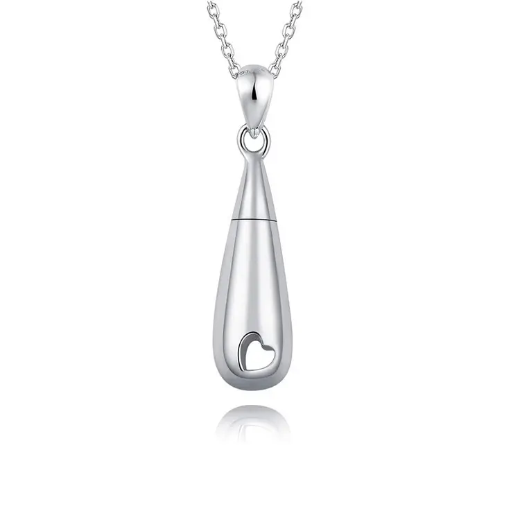 925 sterling silber teardrop feuerbestattung urne halskette schmuck für asche