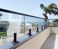 Luxseal Clôture en verre pour balcon sans cadre en aluminium de haute qualité Système de garde-corps en verre de sécurité extérieur avec main courante pour villas