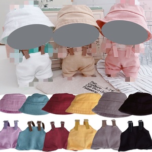 ชุดเสื้อผ้าเด็กชุด<span class=keywords><strong>แรก</strong></span>ตุ๊กตาไวนิลรุ่นที่สองขนาด15-17ซม. ของเล่นนุ่มสไตล์ชาวประมงหมวกทำงานหลวม - Product Image 1