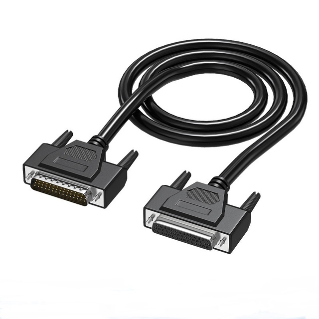 1m Black DB44 Male to Female Extension Cable 1P26AWG*22 with Double Shielding