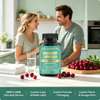 OEM Private Label Vegan Cranberry 50:1 Fruitconcentraat Extract Capsules Non-GMO Kruiden Antioxidanten Gezondheid Voedingssupplement