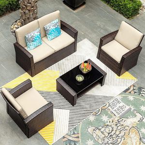 Juego <span class=keywords><strong>de</strong></span> muebles <span class=keywords><strong>de</strong></span> mimbre para exteriores, 4 Uds., juego <span class=keywords><strong>de</strong></span> sofás <span class=keywords><strong>de</strong></span> jardín, sofá <span class=keywords><strong>de</strong></span> ratán para jardín, muebles <span class=keywords><strong>de</strong></span> ratán para exteriores - Product Image 3