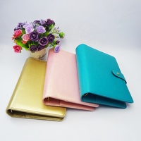 Couverture de carnet à anneaux A5 en cuir PU multicolores avec logo personnalisé, planificateur 2026 pour cadeau