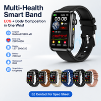 Reloj Inteligente 2024 con Llamadas, Monitor de Frecuencia Cardíaca y SpO2, Pantalla Táctil LCD, Resistente al Agua IP68, Correa de Goma, para Hombres y Mujeres