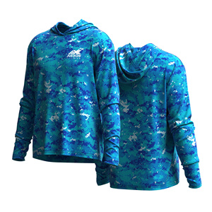 Camisa de Pesca para Hombre, Estampado de Camuflaje Azul, 100% Poliéster, <span class=keywords><strong>UPF</strong></span> 50, Impermeable, Resistente al Viento, Secado Rápido, Transpirable - Product Image 6