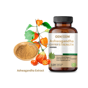 Cápsulas de Extracto de Ashwagandha Orgánica OEM ODM, Suplementos Herbales de Raíz de Ashwagandha para Adultos, Apoyo Cognitivo y de la Memoria - Product Image 3