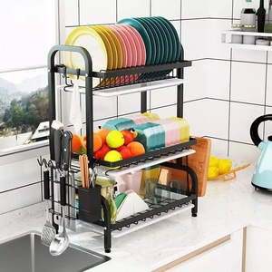 High Quality <b>Dish</b> <b>Rack</b> Drain Stainless Steel 2/3 Layer Drainer Kitchen Storage <b>Dish</b> <b>Rack</b> - Product Image 5