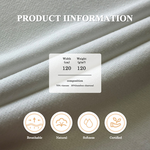 Bambus Stoff GOTS Zertifikat Stoff Viskose Bambus Holzkohle Stoff Fabrik - Product Image 2