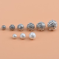 Perles d'espacement rondes d'animaux en argent Sterling 925 uniques PI xiu perle en vrac pour Bracelet collier accessoires en gros