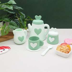 Factory BPA Free Cute Educational Silicone <b>Kitchen</b> Kids Pretend Play Tea Set <b>Toy</b> for Kid - Product Image 2
