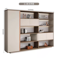 Armoire de rangement de bureau exécutive moderne et durable avec capteur de mouvement, commande vocale, éclairage, et combinaison de meubles de classement en bois de luxe