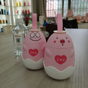 Kawaii Pink Pig Heart Glass Water Cup With Silicone Handle Portable Straight Drink <b>Mug</b> Custom Logo Student Advertising Gift Cup - Product Image 6