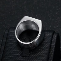 Edelstahl Herren Drachen-Ritter-Ring Vintage Mittelalterlicher Gravierter Fantasy-Ring für Männer Gotischer Krieger Siegelring