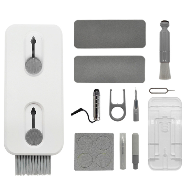 Portable 11 in 1 Multi Use Cleaning Kit for Keyboard Earphone Earbuds Airpods