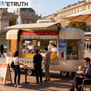 Rimorchio per Cocktail in Acciaio Inox con Forno Mobile per Snack, Dolciumi e Patatine - Product Image 1