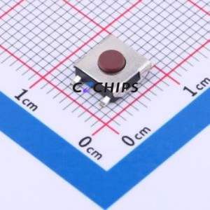 TS-1080S-A2B3-D2 Tactile Switch SMD Switch Single Pole Single Throw Round Button 2.5N Vertical Mount - Product Image 1