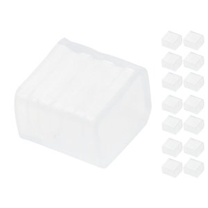 ฝาปิดปลายยางพีวีซี15มม. สำหรับปิดแถบ LED กันน้ำฝาปลายสายเคเบิลภายใน13X7mm ระยะ10มม.