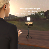 Lampu Selfie Portabel Coman ST-48N RGB Fill Light untuk Vlog, Perekaman Video, Lampu Kotak LED Mini untuk Ponsel