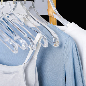 <span class=keywords><strong>Cintre</strong></span> en cristal Transparent acrylique personnalisé et pince à pantalon avec <span class=keywords><strong>cintre</strong></span> antidérapant sans trace et coin d'épaule - Product Image 2