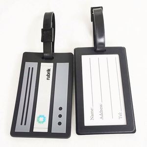 Custom Wholesale 3D Name logo Soft <b>Rubber</b> Travel Baggage Bag/handbag Tags with <b>Plastic</b> Buckle - Product Image 2
